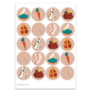 Eetbare Cupcake Toppers Sinterklaas Bruin Stip