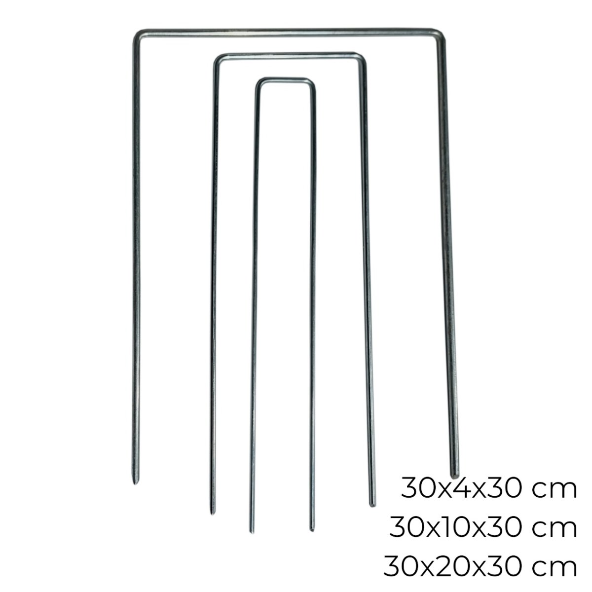 30 x 4 x 30 cm – Per 25 stuks – Grondpennen – Dubbel - Afbeelding 5