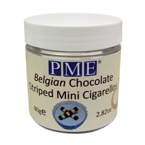 PME Belgian Chocolate Striped Mini Cigarellos 100g