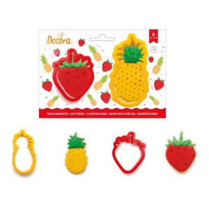 Decora Cookie Cutter Ananas & Aardbei Set/2