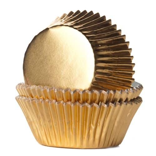 House of Marie Baking Cups Folie Goud pk/24 - Afbeelding 2