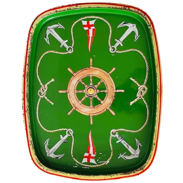 Vintage XL Cote d’or blik landkaart winkelblik blauw groen 1950’s - Afbeelding 6