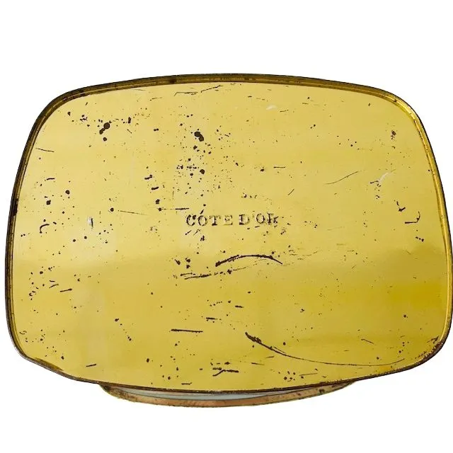 Vintage XL Cote d’or blik landkaart winkelblik blauw groen 1950’s - Afbeelding 7