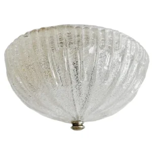 Mid-century Murano ijsglazen plafondlamp 1970