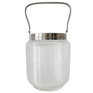 Vintage ijsemmer Fries draadglas chroom 1960’s