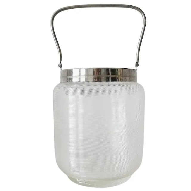 Vintage ijsemmer Fries draadglas chroom 1960’s - Afbeelding 2