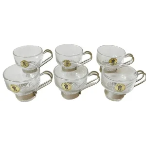 Vintage Italiaanse glazen espressokopjes set 1960’s