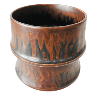 Set stapelbare keramische schaaltjes in aardse tinten 1960’s