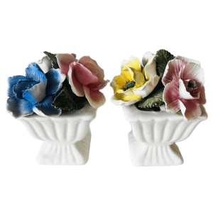 Vintage Royal Thorley Fine Bone China Bloemboeket beeldje set 1980’s