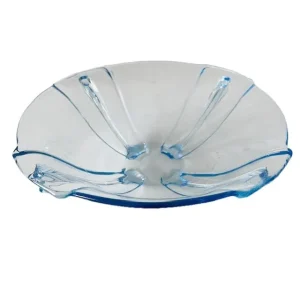 Walther & Sohne persglas fruitschaal lichtblauw Art deco 1930’s