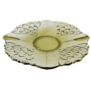 Art Deco schaal groen glas 1930’s