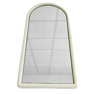 Vintage space age spiegel crème wit kunststof 1970’s