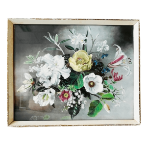 Vintage lijstje met bloemen lithografie 1950’s