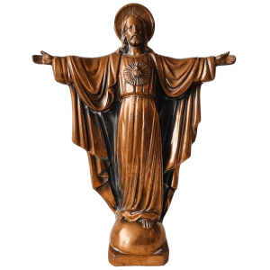 Vintage Jezus beeldje koper 20 cm 1950’s