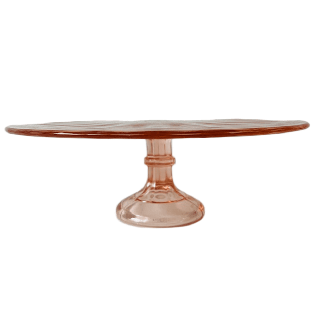 Art Deco Taartplateau roze 1930’s - Afbeelding 3