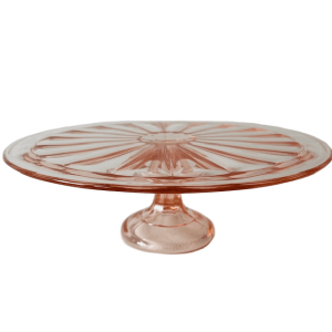Art Deco Taartplateau roze 1930’s
