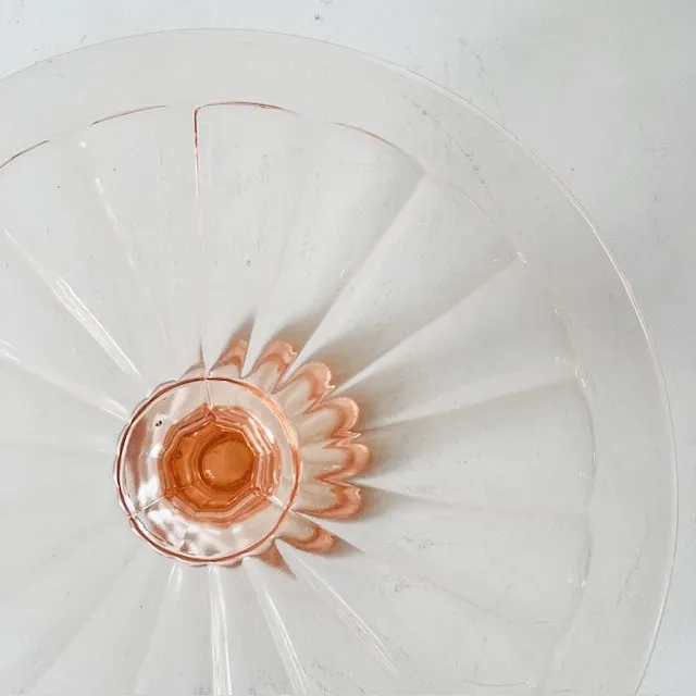 Art Deco Taartplateau roze 1930’s - Afbeelding 5