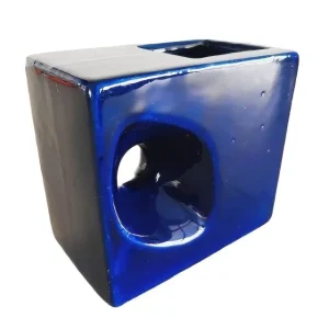 Mid-century blauw vaasje sculptuur Afina Rijnsburg 1970’s