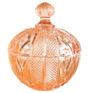 Art deco rosaline kristallen sieradendoos roze 1930’s