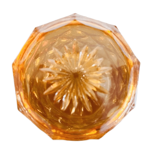 Art deco carnival kristal sieradendoos iriserend oranje 1930’s - Afbeelding 5