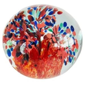 Vintage glazen presse papier confetti 1970’s