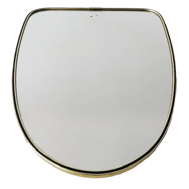 Mid-century asymmetrische spiegel messing 1950’s - Afbeelding 3