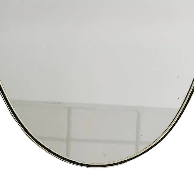 Mid-century asymmetrische spiegel messing 1950’s - Afbeelding 6