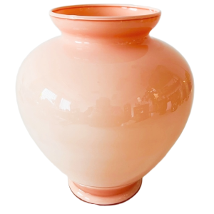 Vintage vaas roze glas 1980’s