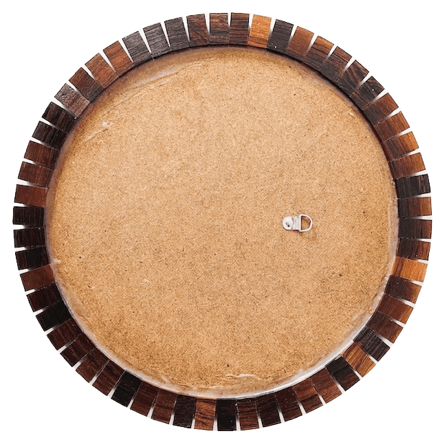 Mid-century Deens design ronde spiegel teak 1960’s - Afbeelding 7