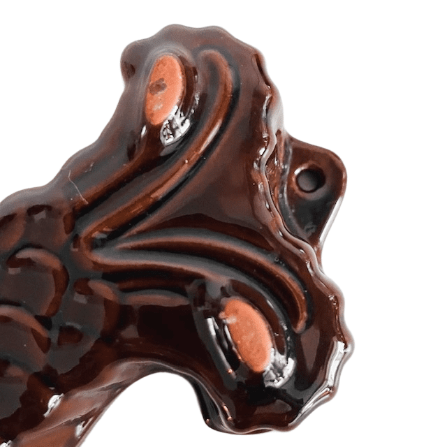 Vintage visvorm Scheurich Cerabac West-Germany keramiek bruin glazuur 1970’s - Afbeelding 4