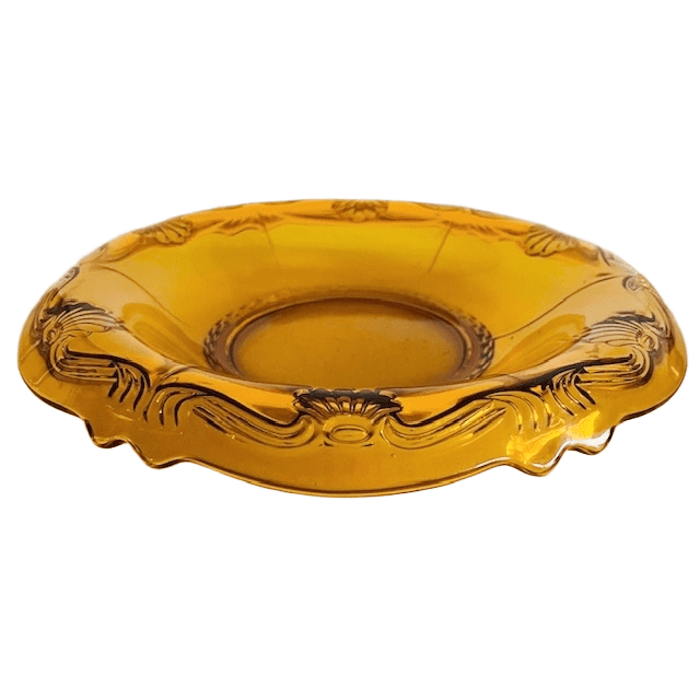 Antieke Art Deco amberkleurige schaal Joseph Inwald Rudolfova hut 1930’s - Afbeelding 3