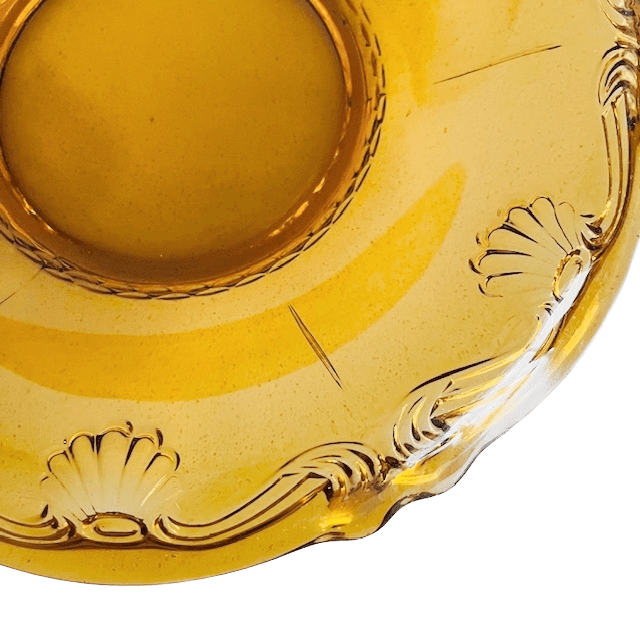 Antieke Art Deco amberkleurige schaal Joseph Inwald Rudolfova hut 1930’s - Afbeelding 4