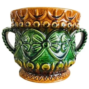 Vintage mid-century Bay bloempot XL Bodo Mans West Germany 1960’s