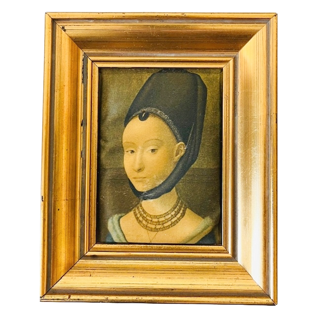 Vintage zijden schilderijtjes vrouw en kind klederdracht 1960’s - Afbeelding 5