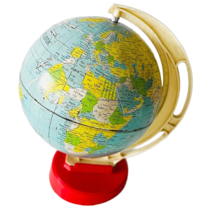 Vintage mid-century globe wereldbol jaren 70 retro