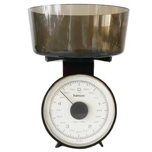 Vintage retro weegschaal Hanson bruin beige 1970’s