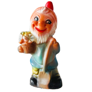 Vintage West-Germany tuinkabouter beeldje gnoom kunststof 1960’s
