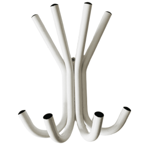 Vintage wandkapstok staal wit zwart 1980’s