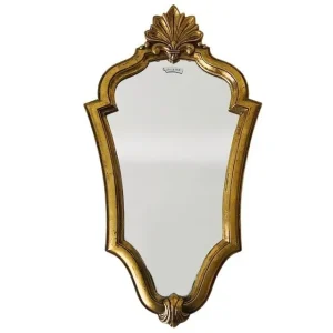 Vintage barok mid-century gouden kuifspiegel bladgoud 1950’s