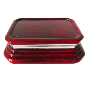 Vintage mid-century Florentijnse lederen doos rood leer Florence design 1960’s