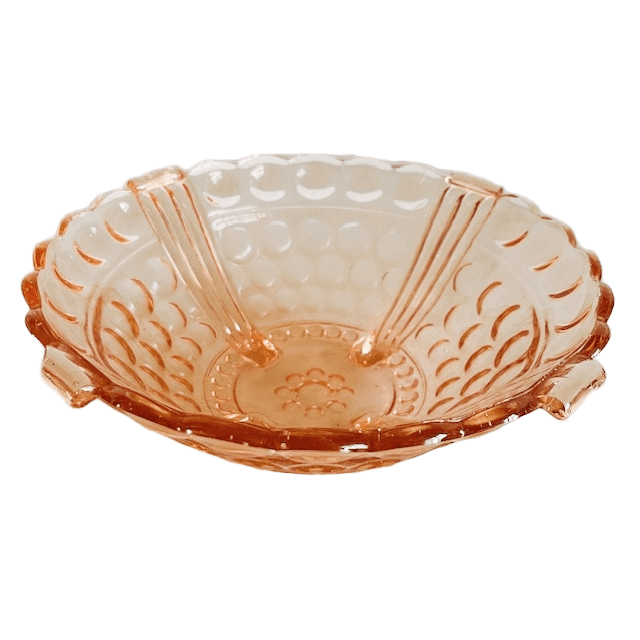 Art deco fruitschaal rosaline roze glas 1930’s - Afbeelding 5