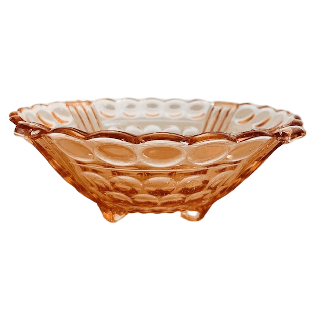 Art deco fruitschaal rosaline roze glas 1930’s - Afbeelding 4