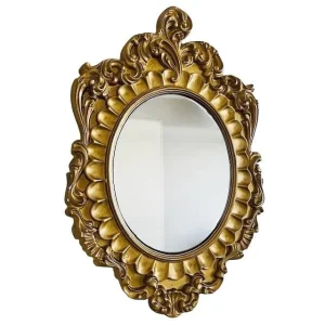 Barok brocante mid-century gouden spiegel gips 1950’s