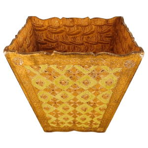 Vintage Florentijnse gouden Hollywood Regency prullenbak barok rococo 1970’s