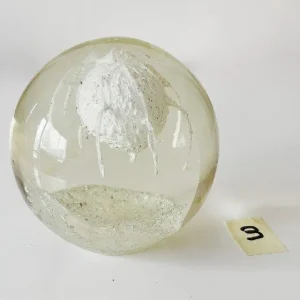 Mid-century modern Murano glas briefgewicht presse-papier helder glas kwal 1980’s