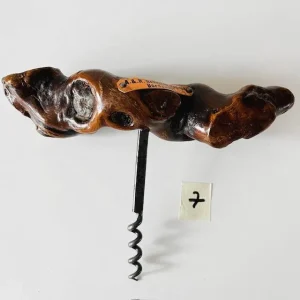 Vintage Franse Bernard Siret kurkentrekker 7 wortelhout wijnstok 1930’s