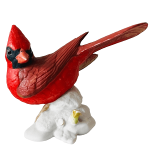Vintage Franklin Mint Birds and Blossoms kleurrijk vogelbeeldje Kardinaal porselein 1986