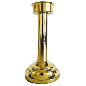 Vintage gouden metalen kandelaar 1980s