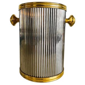 Vintage verzilverde wijnkoeler 1970’s Hollywood Regency