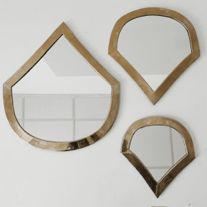 Set Marokkaanse messing waterdruppelspiegels regendruppel